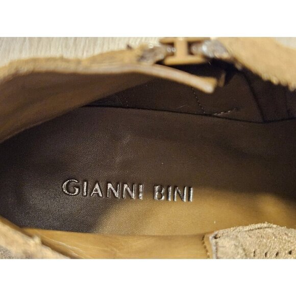 Gianni Bini Leather Booties Tan Size 7 M Womens - Picture 8 of 8